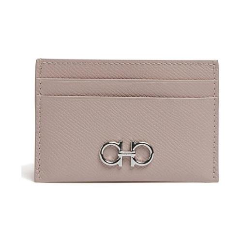 Salvatore Ferragamo Blush Pink Gancini Läder Plånbok Pink, Dam