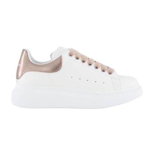 Alexander McQueen Lädersneaker med Gummisula White, Dam