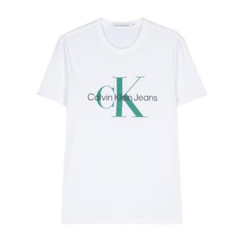 Calvin Klein Jeans Logotryckt Bomullst-shirt Vit White, Herr