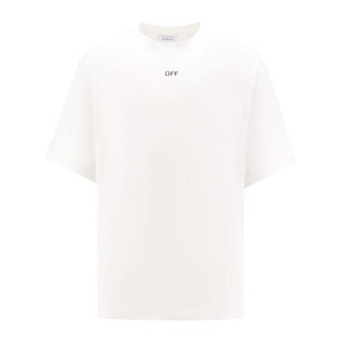 Off White Vit Crew-neck T-shirt Regular Fit White, Herr