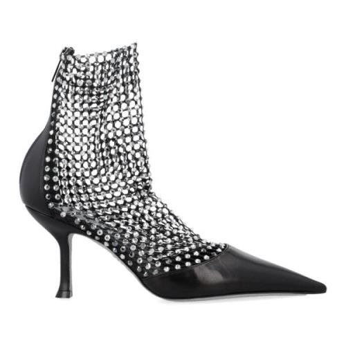 René Caovilla Kristall Mesh Stiletto Häl Skor Black, Dam