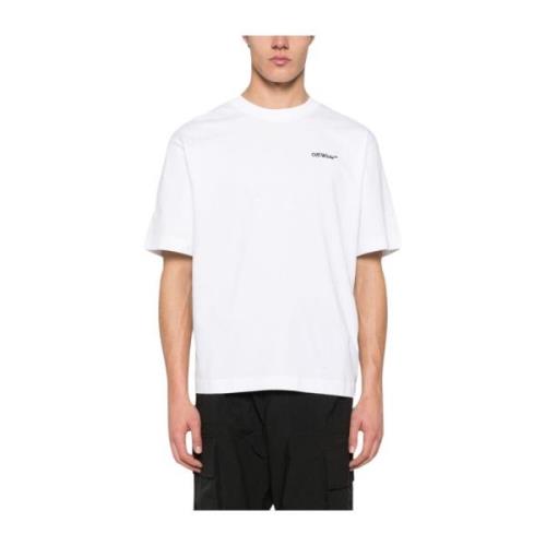 Off White Vita T-shirts & Polos för Män White, Herr