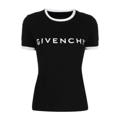 Givenchy Tvåfärgad Logo Print T-shirt Black, Dam