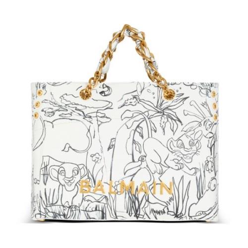 Balmain Disney x : The Lion King - Sac Cabas 1945 Soft imprim? Enfant ...