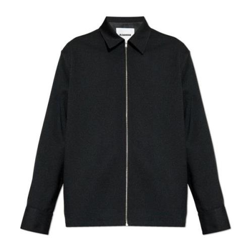 Jil Sander Skjorta med krage Black, Herr