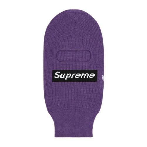 Supreme Begränsad upplaga Box Logo Balaclava Mörk Lila Purple, Unisex