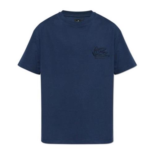 Etro T-shirt med broderat logotyp Blue, Herr