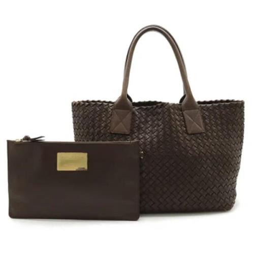 Bottega Veneta Vintage Pre-owned Tyg totevskor Brown, Dam