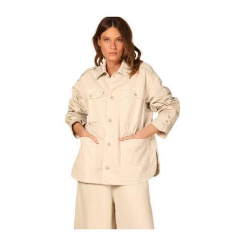 Mason's Florance Kvinnors Field Jacket med Broderi Beige, Dam