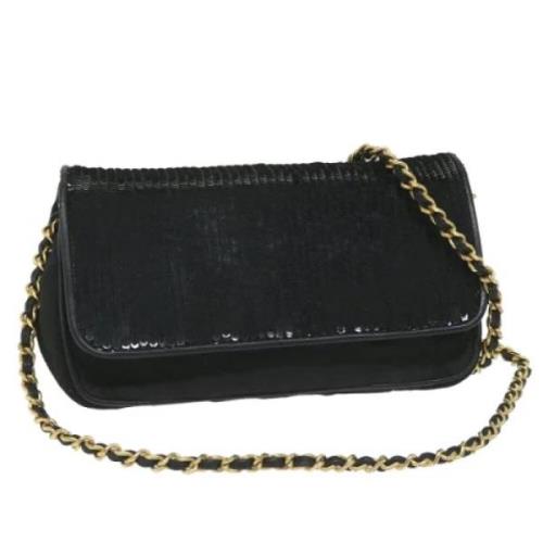 Chanel Vintage Pre-owned Nylon chanel-vskor Black, Dam