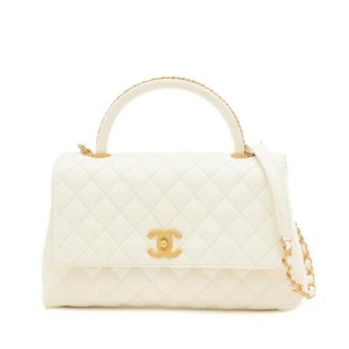 Chanel Vintage Pre-owned Laeder handvskor White, Dam