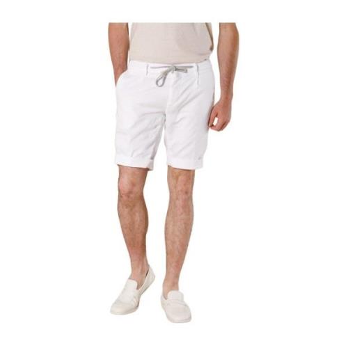 Mason's Slim Fit Vit Chino Jogger Bermuda White, Herr