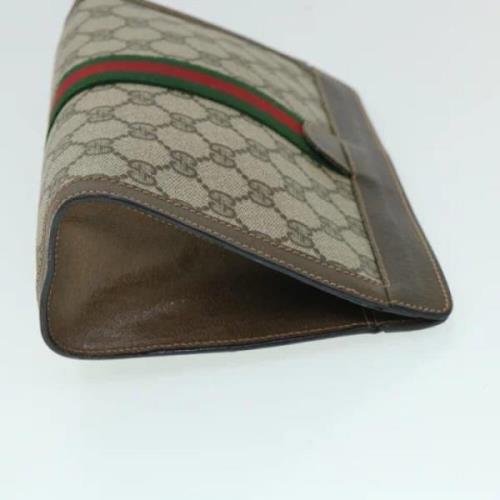 Gucci Vintage Pre-owned Canvas kuvertvskor Brown, Dam