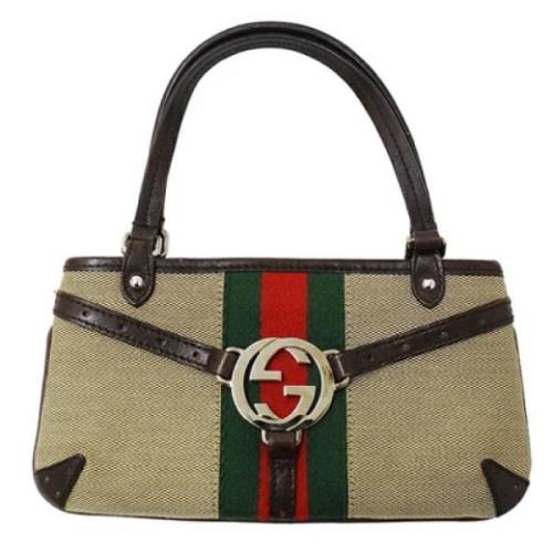 Gucci Vintage Pre-owned Canvas gucci-vskor Beige, Dam