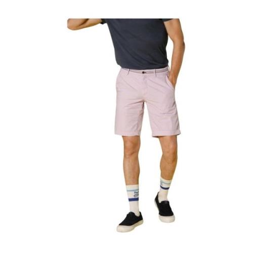 Mason's Slim Fit Chino Bermuda Shorts Torino Tapes Pink, Herr