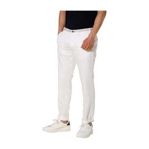 Mason's Slim Fit Vita Chino Jogger Byxor White, Herr