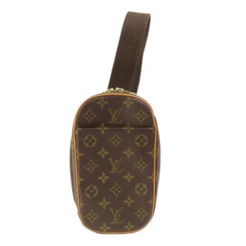 Louis Vuitton Vintage Pre-owned Canvas axelremsvskor Brown, Dam