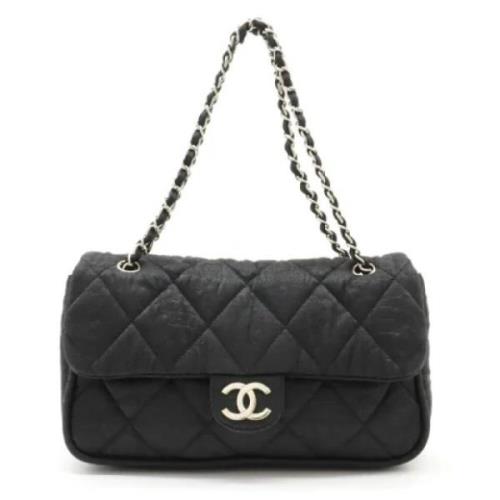 Chanel Vintage Pre-owned Nylon axelremsvskor Black, Dam