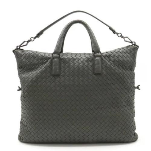 Bottega Veneta Vintage Pre-owned Laeder axelremsvskor Gray, Dam