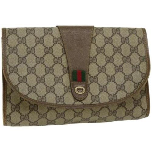 Gucci Vintage Pre-owned Laeder kuvertvskor Brown, Dam