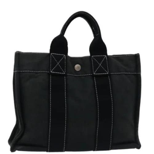 Hermès Vintage Pre-owned Canvas totevskor Black, Dam