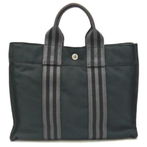 Hermès Vintage Pre-owned Canvas totevskor Black, Dam