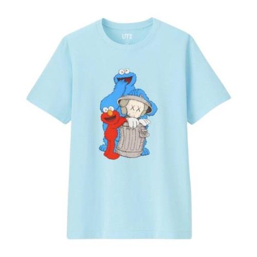 Kaws Sesame Street Companion Trash Can Tee Blue, Herr