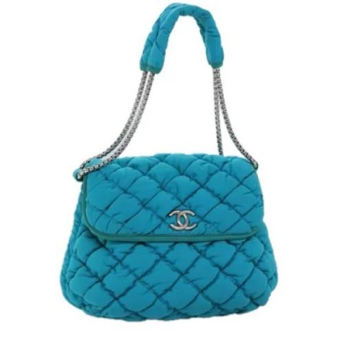 Chanel Vintage Pre-owned Nylon chanel-vskor Blue, Dam