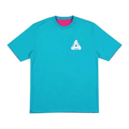 Palace Begränsad upplaga Reverso T-shirt Teal/Magenta Blue, Herr