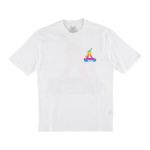 Palace Regnbågslogo Tech T-shirt Begränsad Upplaga White, Herr