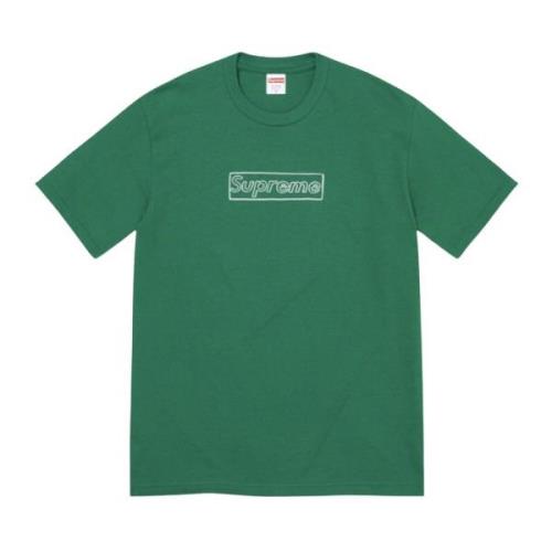 Kaws Begränsad upplaga Kritbox Logo Tee Green, Herr