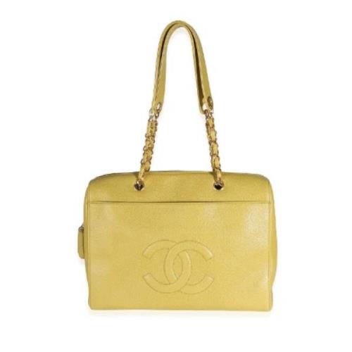 Chanel Vintage Pre-owned Laeder totevskor Yellow, Dam