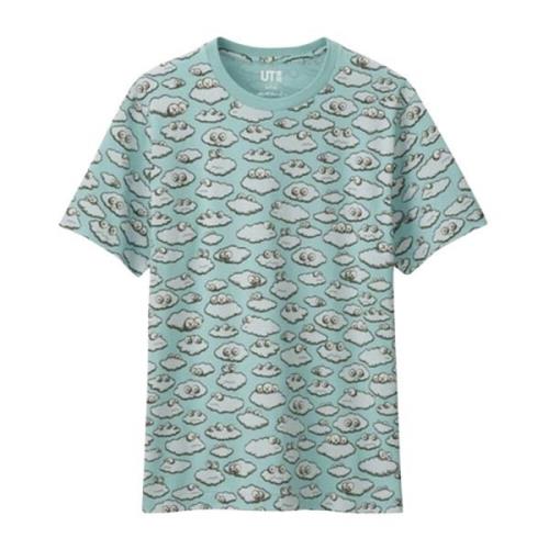 Kaws Moln All Over Begränsad Upplaga Tee Blue, Herr