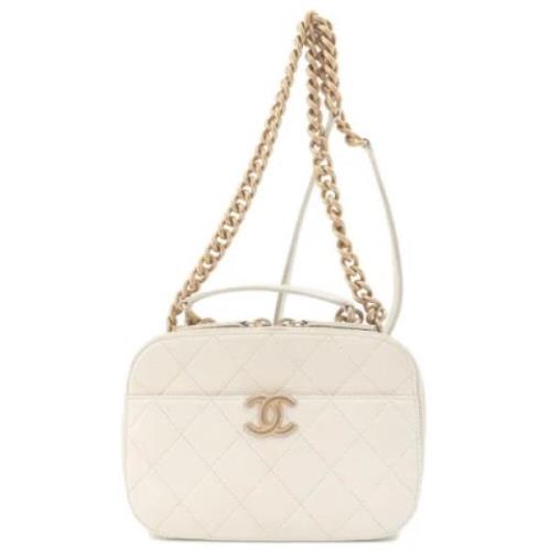 Chanel Vintage Pre-owned Laeder axelremsvskor White, Dam