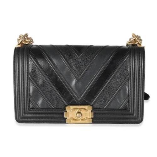 Chanel Vintage Pre-owned Laeder crossbodyvskor Black, Dam