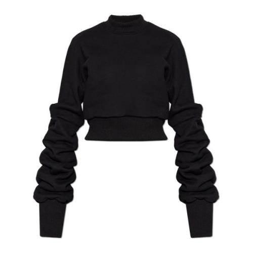 The Mannei Sweatshirt med dekorativa ärmar Black, Dam