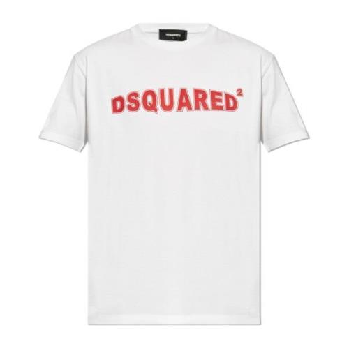 Dsquared2 T-shirt med logotyp White, Herr