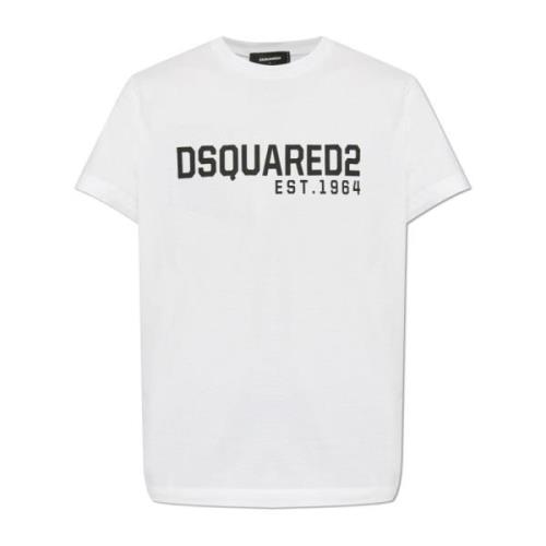 Dsquared2 T-shirt med tryck White, Herr