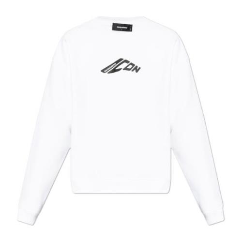 Dsquared2 Sweatshirt med logotyp White, Herr