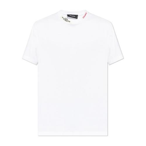 Dsquared2 T-shirt med logotyp White, Herr