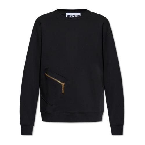 Moschino Crew Neck Sweatshirt Black, Herr