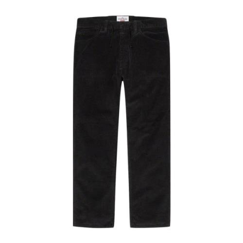 Stone Island Begränsad upplaga Corduroy Pant Svart Black, Herr