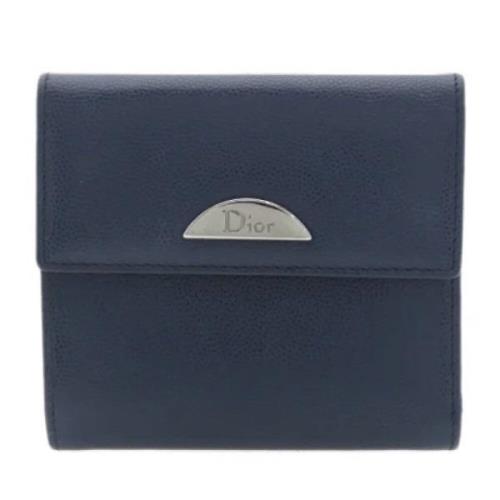 Dior Vintage Pre-owned Laeder plnbcker Blue, Dam