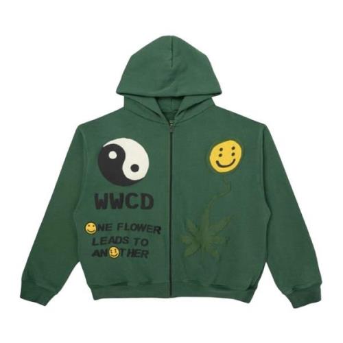 Cactus Plant Flea Market Grön Earth First Zip Hoodie Limited Edition G...