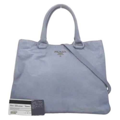 Prada Vintage Pre-owned Tyg prada-vskor Blue, Dam