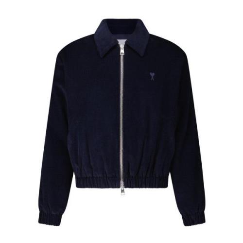 Ami Paris Corduroy Blouson Jacka Blue, Herr