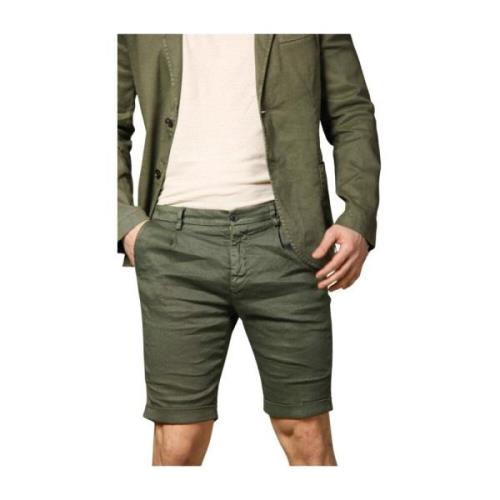 Mason's Herr Chino Bermuda Shorts Morot Passform Green, Herr