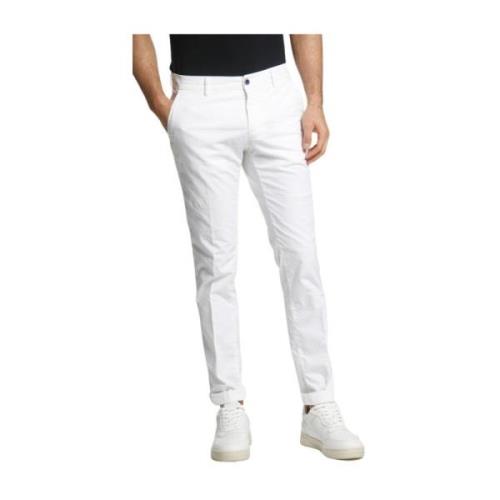 Mason's Extra Slim Chino Byxor i Stretch Gabardine White, Herr