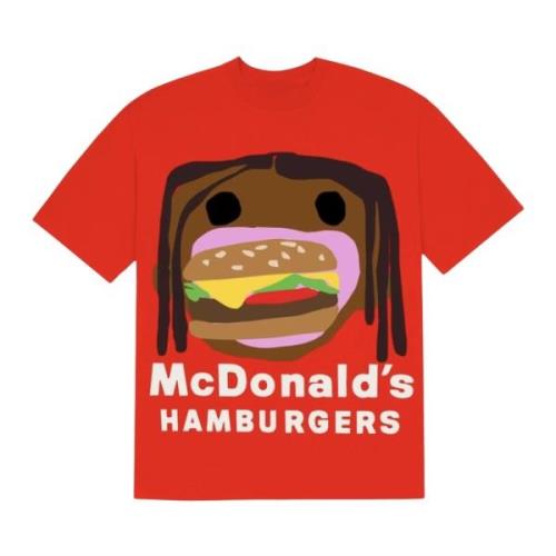 Cactus Plant Flea Market Travis Scott Burger Mouth Tee Röd Red, Herr