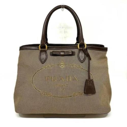 Prada Vintage Pre-owned Tyg prada-vskor Brown, Dam